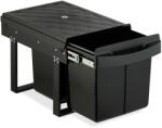 Relaxdays Coș de gunoi încorporat negru (10136428) Cos de gunoi