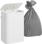 Relaxdays Coș de rufe din bambus cu 2 compartimente (10141782)