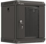 Lanberg Cabinet metalic Lanberg WF11-3306-10B 6U, Wall mount, 300 mm, Glass door, Negru (WF11-3306-10B)