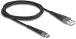 Delock 81121 USB kábel USB 2.0 1 M USB A USB C Antracit, Fekete (81121)