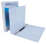 DONAU Gyűrűs könyv, panorámás, 4 gyűrű, D alakú, 44 mm, A4, PP, DONAU, fehér (D278825FE) - fapadospatron