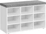 VASAGLE Cipőtároló pad párnázott ülőfelülettel 78x30x48 cm (LHS009W14)