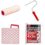 Beorol Rola cu gratar 23 cm/47 mm, poliamid + folie acoperire/protectie, 20 mp, Beorol (142984)