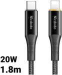 Mcdodo Cablu Type-C la Lightning Mcdodo PD Fast Charge Black, 20W, 1.8m, indicator led (CA-9962)
