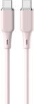 Lemontti Lemontti Cablu Liquid SiliconType-C la Type-C, Fast Charge, 60W, 1.2m, Roz (LEMCPSTCF60R)