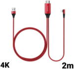 Mcdodo Cablu HDMI la Lightning si USB Mcdodo Plug&Play Red 2m (CA-6401)
