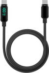 Lemontti Lemontti Cablu Screen Digital Display Type-C la Type-C, Fast Charge, 100W, 2m, Negru (LEMDDTCF100N)