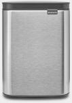 Brabantia 22 28 49 Bo Waste Bin 4 L Téglalap alakú Acél Fekete, Acél kuka (22 28 49)