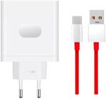 OnePlus Hálózati USB-C töltő adapter OnePlus VCBA0BEH, 100W, 9.1A, 1 x USB-A, fehér