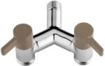 Colortap kerti csap ECO dupla, Y 1/2" - 3/4"x 3/4" - galambszürke