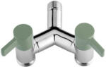Colortap kerti csap ECO dupla, Y 1/2" - 3/4"x 3/4" - khaki zöld