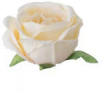  Angol rózsa selyemvirág fej 5, 5cm - krém