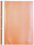 Optima Set 10 dosare plastic PP A4 cu sina si gauri Optima, 120/180 microni, Orange (OP-1043-040)