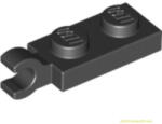 LEGO® Alkatrészek (Pick a Brick) Fekete 1x2 Módosított Lapos Elem Csatlakozóval 4535739 (4535739)