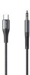 Awei CL-116T cablu audio 3.5mm jack - Type-C, șiret, NEGRU (CL-116T_B)