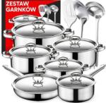 Retoo 15 részes rozsdamentes acél Edénykészlet - Ezüst (RET-OR205)