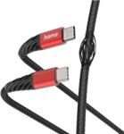 Hama Cablu de date Hama Extreme 00201542, USB-C - USB-C, 1.5 m, Black-Red (00201542)