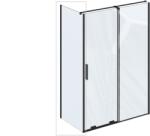 RAVAK Roll perete de duș 90 cm negru mat/sticla transparentă X90V70300Z1 (X90V70300Z1)