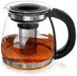 Orion Bögre teaszűrővel, Orion, 20x15x15 cm, 1, 73 L, üveg, rozsdamentes acél infuzőr, kényelmes fogantyúval és tetővel, hőálló +100°C-ig, átlátszó (156017)