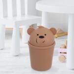 Orion mini medve szemetes, levehető fedéllel, barna, 1, 5 l, műanyag (6142-uniw)