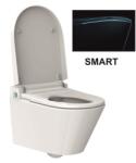 Inter Ceramic Конзолна тоалетна чиния ICC 5938 SMART, седалка и капак, порцелан, бял гланц, 59.3x43.3x38см (5938 SMART)