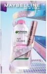 Garnier Skin Naturals micellás Ajándékcsomag arcápoláshoz és sminkhez, víz érzékeny bőrre, 400 ml + Maybelline Lash Sensational Sky High Black dúsító és hosszabbító szempillaspirál, 7, 2 ml