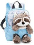 NICI Rucsac 21x26cm cu pluș Ursuleț spălător 25cm, albastru deschis (OLP102049844)