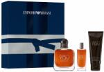 Giorgio Armani Emporio Stronger With You Intensely Ajándékszett, Eau de Parfum 100ml + Eau de Parfum 15ml + Shower gel 75ml, férfi