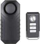 JENUOS Lopásgátló riasztó kerékpárokhoz és motorkerékpárokhoz, JENUOS®, 113 decibel, távirányító, IP65 vízálló, fekete (21-Bike-Alarm)