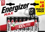 Energizer Alkaline Max AA elemek, 8 darab