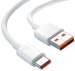 Prestige Charge Adatkábel és gyorstöltés TurboCharge 120 W, PRESTIGE CHARGE®, Xiaomihoz, PREMIUM, USB / USB-C, 2 m, fehér-narancs (PC-CA-A_C2_white_Xiaomi_6A)