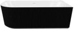 Besco Denaya fal mellé szerelhető fűrdőkád 170x78 cm fehér-fekete #WASB-170DPB (#WASB170DPB)
