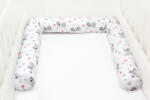 Scamp Rácsvédő hengerpárna 210 cm - White Grey Bears - babylion