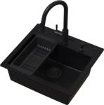 Ruvetti Frigo mosogató csapteleppel és tartozékokkal fekete/fekete LP_3200_FR5651FB_W (LP3200FR5651FBW)