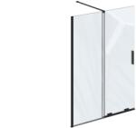 RAVAK Roll zuhanykabin fal walk-in 110 cm fekete matt/átlátszó üveg X9WVD0300Z1 (X9WVD0300Z1)