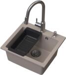 Ruvetti Frigo mosogató csapteleppel és tartozékokkal bézs/acél LP_3200-FR4945BE_W (LP3200FR4945BEW)
