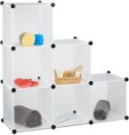 Relaxdays Raft modular cu trepte și 6 compartimente cub, stivuibil (10036660) Raft