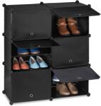 Relaxdays Dulap modular pantofi negru cu 12 compartimente tip cub (10069109) Raft