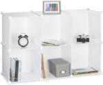Relaxdays Sistem modular de rafturi cub Relaxdays cu 6 compartimente, Alb (10040117) Raft
