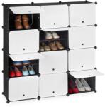 Relaxdays Sistem modular de dulapuri pentru pantofi cu 24 de compartimente tip cub (10069407) Raft