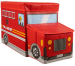 Kruzzel Tűzoltóautó formájú játéktárló piros 22489 (5900779946170)