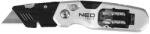 NEO TOOLS Cuțit pliabil cu lamă trapezoidală 1+3 lame, 2 biți (63-705)