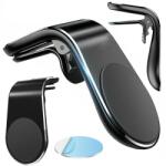 VERK GROUP Suport magnetic universal pentru telefon, pentru mașină, negru, cu prindere pe grilajul de ventilație (04104)