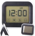 VERK GROUP Ceas deșteptător digital cu ecran LCD, panou tactil și iluminare de fundal (07245)