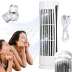 VERK GROUP Ventilator de masă compact USB cu coloană și lampă LED, două viteze, funcționare silențioasă (16039) Ventilator