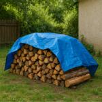 GardenLine 4x5 m-es vízálló ponyva, tarpaulin, alumínium rögzítőlyukkal, kék, 50 g/m2 (DEK4102)