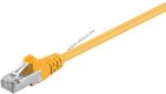 Goobay CAT 5e F/UTP patch kábel 0, 5m sárga CCA