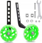 Gearox Oldalsó Támasztó Kerekek Gyerek Kerékpárhoz Led 12-20" Led Zöld (12-20'LED ZIELONE)