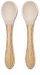 Lorelli Szilikon Kanál Bambusz nyéllel 2db - Beige