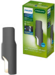 Philips Kerti fali lámpa, kültéri LED homlokzati lámpa, 4, 3 W, 800 lm, 2700 K, meleg, IP44, antracit, ultrahatékony, Fira Philips (8721103104793)